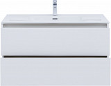 Тумба под раковину Aquanet Lino 100 (Flat) белый глянец 00287544