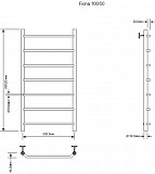 Полотенцесушитель электрический Aquanet Fiona 100х50 Тэн справа 00281996