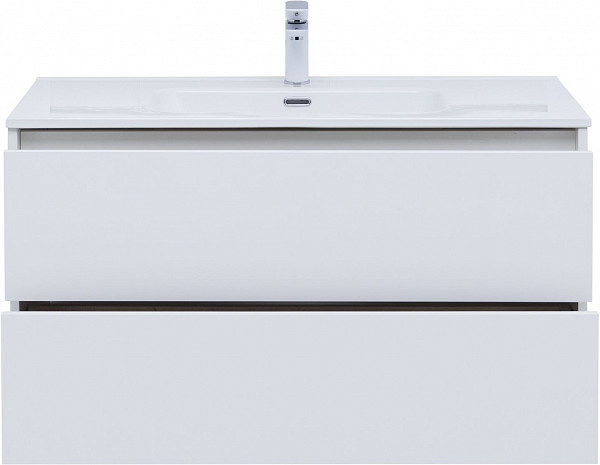 Тумба под раковину Aquanet Lino 100 (Flat) белый глянец 00287544