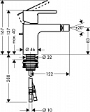 Смеситель для биде Hansgrohe Metris S 31261000
