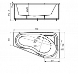 Акриловая ванна Aquatek  Медея 170x95 MED180-0000037 (левая)
