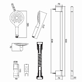 Ручной душ 3 режима Bravat Snow P70144CP-RUS