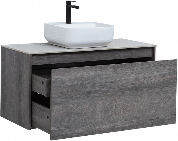 Тумба под раковину Aquanet Nova Lite 100 дуб рошелье (1 ящик) 00242579