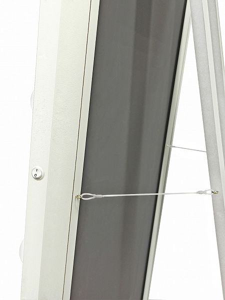 Зеркало Континент Гримерное напольное белое 600х1750 (20 ламп)