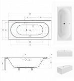 Акриловая ванна Besco Vitae 150x75 WAV-150-PK