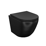 Унитаз подвесной безободковый, чёрный матовый, Blanco, IDDIS, BLAR3BMi25