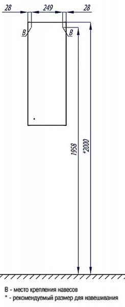 Шкаф Акватон Симпл 31 см 1A012503SL01R правый