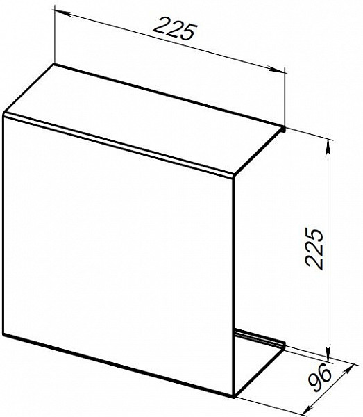 Полка Aquanet Магнум 22,5x22,5 белая, квадрат 00302235