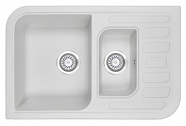 Мойка кухонная Granula прямоугольная кварц 7803, АРКТИК