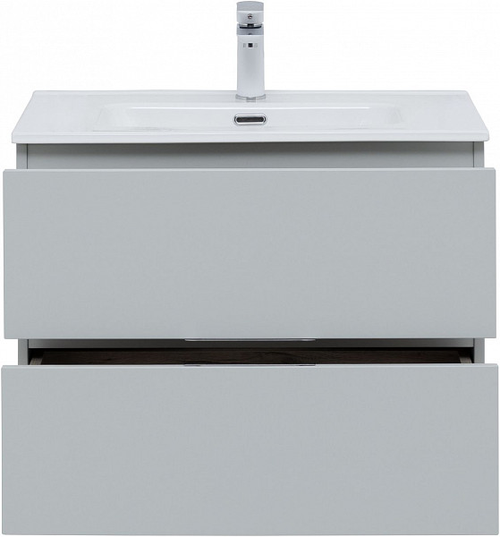 Тумба под раковину Aquanet Алвита New 70 2 ящика, серый 00303907