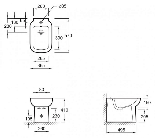 Биде напольное Jacob Delafon Replay E4777-00