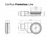 Душевой лоток Pestan Confluo Frameless Line 850