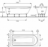 Ванна из искусственного камня Jacob Delafon Odeon Rive Gauche E6D151-00