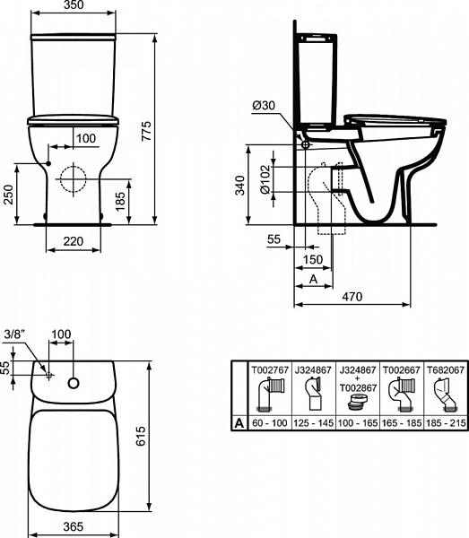 Бачок для унитаза Ideal Standard Esedra T282801