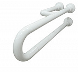 Поручень полукруглый неподвижный с тремя точками опоры 600 мм алюминий покрытый нейлоном