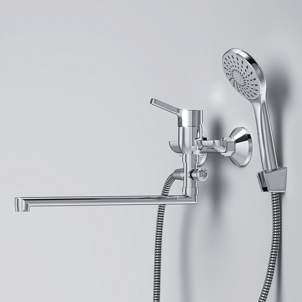 F85B90100 X-Joy S, смеситель д/ванны/душа, излив 350 мм, хром