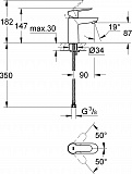 Смеситель для раковины Grohe BauEdge 23330000