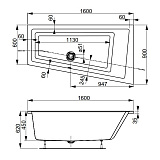 Акриловая ванна Vagnerplast Cavallo Offset 160x90 левая VPBA169CAV3LX-04
