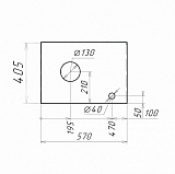 Столешница Grossman Флай 506001 60 белая