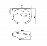 Полукруглая раковина Santek Бриз 60 1WH110466