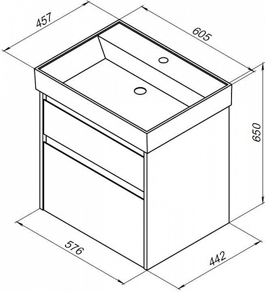 Раковина Aquanet Латина 60 00242905