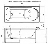 Акриловая ванна Aquanet Nord NEW 150x70 (с каркасом) 00242401