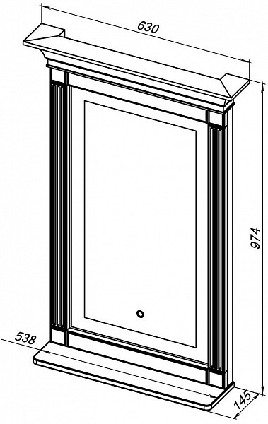 Зеркало Aquanet Селена 70 белый, серебро 00246509