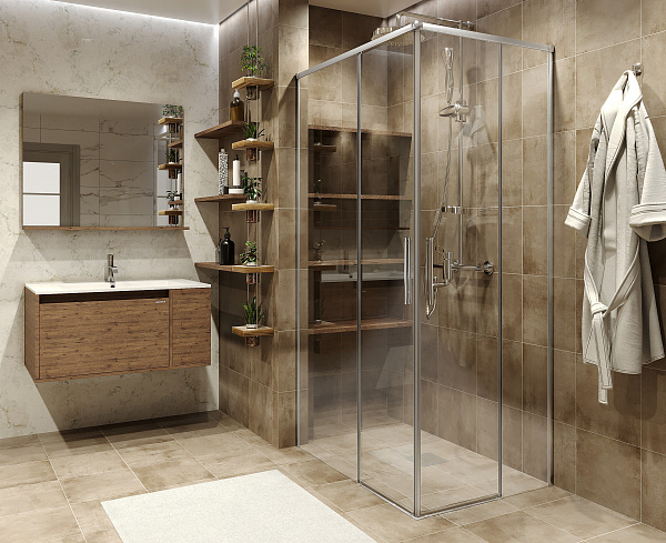 Душ.ограждение GR-7090 Fly (70*90*190) прямоугольник, двери раздвижные 1 место