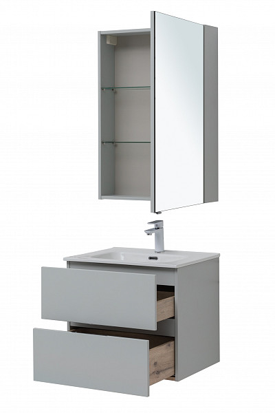Мебель для ванной Aquanet Алвита New 60 2 ящика, серый 00274224
