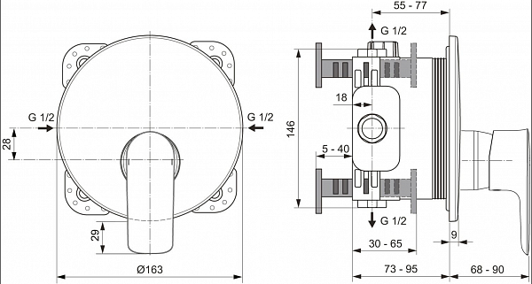 Смеситель Ideal Standard Connect Air A7034AA для душа
