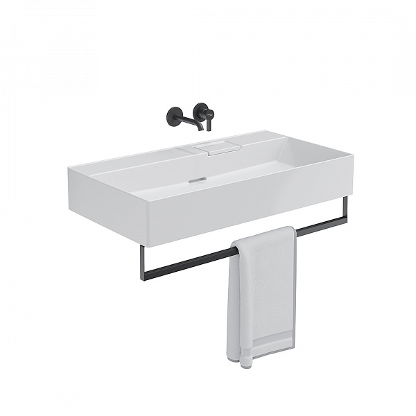 Раковина Kerama Marazzi LOGICA мебельная\подвесная без отверстий 90, белая глянцевая