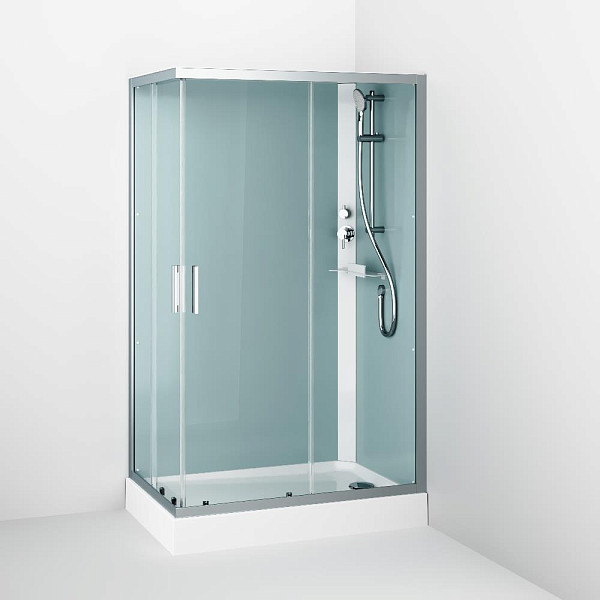 W90C-404-12090MT Gem кабина душевая  120x90, прямоугольная, профиль матовый хром, стекло прозрачное