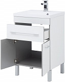 Тумба под раковину Aquanet Верона 58 белый (напольная 1 ящик 2 дверцы) 00182507
