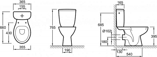 Унитаз-компакт напольный Jacob Delafon Brive E0383N-00