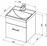 Тумба под раковину Aquanet Нота 40 белый 00159137