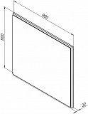 Зеркало Aquanet Nova Lite 90 дуб рошелье LED 00242263