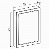 Зеркальный шкаф Emmy Родос 50х80 правый с подсветкой