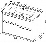 Тумба с раковиной Aquanet Модена 85 белый 00212663
