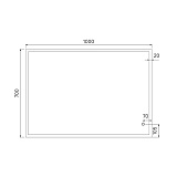 Зеркало 100 см, Brick, IDDIS, BRI1000i98