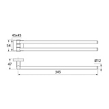 Полотенцесушитель регулируемый, латунь, Edifice, IDDIS, EDISBR0i49