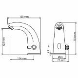 Сенсорный смеситель для раковины Wasserkraft Rossel 2813