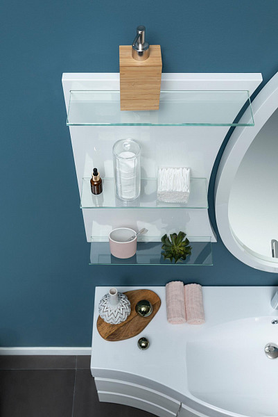 Зеркало Aquanet Опера L/R 70 белый с полкой 00212365