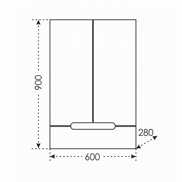 Подвесной шкаф над стиральной машиной Лондон 60х90 Санта 424004