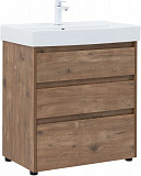 Тумба под раковину Aquanet Nova Lite 75 дуб рустикальный (3 ящика) 00302474