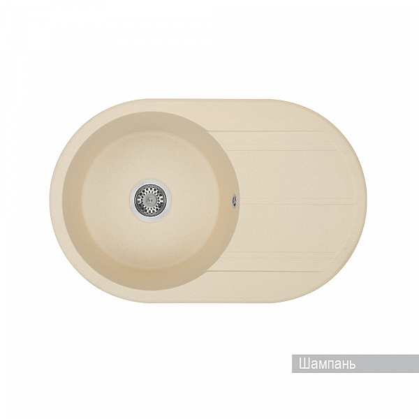 Мойка для кухни Aquaton Амира круглая с крылом шампань 1A712932AI290