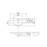 Раковина под тумбу Акватон - ЛАЦИО 85 1A701831LC010