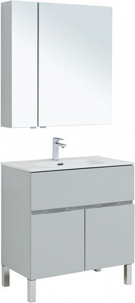 Мебель для ванной Aquanet Алвита New 80 1 ящик, 2 дверцы, серый 00274211