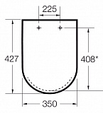 Крышка для чаши Roca The Gap Soft Close 801732004 с микролифтом, петли хром