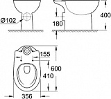 Унитаз-компакт (чаша) Grohe Bau Ceramic 39349000