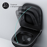 C85A1700MBSC X-Joy S подвесной унитаз FlashClean с сиденьем микролифт, черн мат